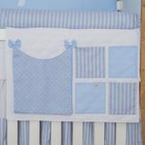 Porta Fralda de Berço Menino Azul Bebê 100% Algodão - Bruna baby