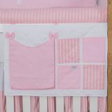 Porta Fralda de Berço Rosa 100% Algodão - Bruna baby
