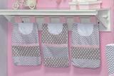 Porta fraldas de Varão 3 peças Chevron Chuva de Amor Rosa - Bruna baby