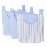 Porta Fraldas de Varão 3 peças Listrado Azul - I9 baby