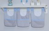 Porta Fraldas de Varão 3 peças Pedacinho do Céu azul - Bruna baby