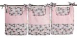 Porta Fraldas para Varão 3 pçs Triangulos Rosa - Doce lar enxovais