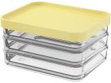 Porta Frios Hermético Coza com Tampa Retangular - 840ml Clear Trio