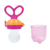 Porta Frutinha E Legumes Chupeta Alimentadora Para Bebê Buba Baby Cor - Rosa
