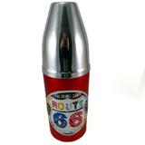 Porta Garrafa Cerveja Litro Route 66 Alumínio Vermelho BMC
