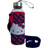 Porta Garrafas Neoprene com Garrafa Plástica Hello Kitty Classical Urban Branco
