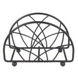 Porta guardanapo de metal preto 13cm x 4,5cm x 9,5cm - Btc decor
