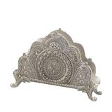 Porta Guardanapo de Zamac Silver Plated Marrocos 14x9cms Lyor