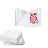 Porta Guardanapo em Plastico Branco Decoracao Coruja injetemp