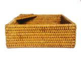 Porta guardanapo em rattan natural BAHAY - 19 x 19 x 7cm - Bahay brasil