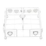 Porta Guardanapos de Ferro Branco Heart Bon Gourmet - Rojemac
