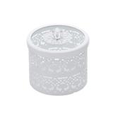 Porta-Joia Cinzelado White Metal/Vidro - Branco - Rojemac - Bon gourmet