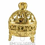 Porta Joia para Lembrancinhas Realeza de Coroa Dourado kit com 12 unid - Rn embalagens