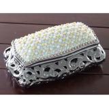 Porta Jóias com Detalhes em Strass, Pérolas e Pedras Mod.140 - Tok import
