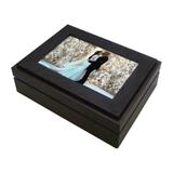Porta Joias de Madeira Personalizável c/ Foto 10x15 - Porta Joias de Madeira Tabaco Personalizável c/ Foto 10x15 - S.c.a.