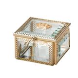 Porta Jóias De Vidro E Zamac Crown Dourado 8X8X5Cm - 3265 - Lyor
