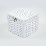 Porta Joias Organizador Fibra Bijouteria 15x15x12 - Branco - Allstate