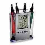 Porta Lapis Caneta, Relógio Digital, Termometro E Calendário - Biashop