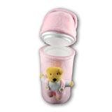 Porta mamadeira térmico rosa urso- Kitstar - Rosa