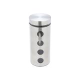 Porta Mantimento de Aço Inox com Fundo de Vidro Bon Gourmet 11,3cmx11,3cmx27,1cm 2,1L Rojemac