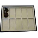 Porta óculos aveludado com caixa 420 X 320 X 35MM - Bege - Cód. 9509 - Ideal pack com. plast. ltda