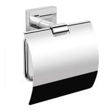 Porta papel higiênico cromado com tampa R-Line Alterna