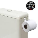 Porta Papel Higienico Em Aço Cromado Para Caixa Acoplada - Carisma