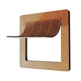 Porta pet com aba flexível para cães e gatos 22x22cm P - Madeira e design