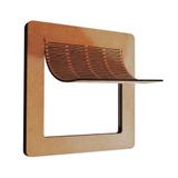 Porta pet com aba flexível para cães e gatos 26x26cm M - Madeira e design