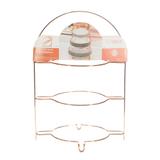 Porta Pratos Triplo Piatina Rose Gold - Arthi