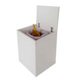Porta Ração Caixa Dispenser com rodízios Pet para Armazenar até 25 Kg Branco - Formalivre