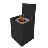 Porta Ração Caixa Dispenser com rodízios Pet para Armazenar até 25 Kg Preto - Formalivre