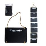 Porta Recado de Madeira Semana com 7 Placas para Pendurar - Balz