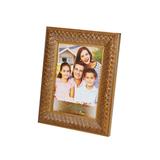 Porta Retrato De Madeira Para Foto 20X25Cm Rustic Dourado Woodart