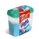 Porta Sabao em Po com Dosador 1 Kg com Tampa Verde Injetemp