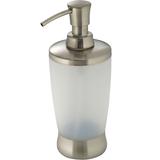 porta sabonete líquido branco fosco c/ aço inox inter desing - Lojas carol hu