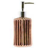 Porta sabonete liquido de porcelana bath metalizado rose 360ml - Wincy