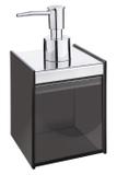 Porta Sabonete Líquido - Quadrata 8 x 17 cm 400 ml - Fumê - Brinox
