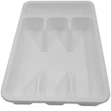 Porta Separador Quatro Divisor De Talher Organizador Gaveta Branco - Zanline