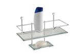 Porta Shampoo C/ Saboneteira - Prata com Metalico - SCH2507 - Aramados Schmidt