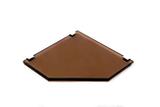 Porta Shampoo Canto Reto em Vidro Bronze Lapidado - Aquabox - 20cmx20cmx10mm