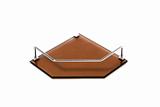 Porta Shampoo Canto Reto em Vidro Bronze Lapidado - Aquabox - 20cmx20cmx8mm