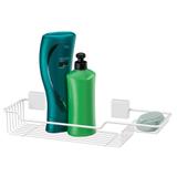 Porta Shampoo E Sabonete Fixação Por Parafuso - Branco - Future