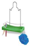 Porta Shampoo Simples Niquelart 348-3 Cromo Colors Aço e Plástico Verde