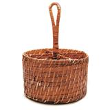 Porta Talher Orgânico Rattan Redondo Linha Tyft Yoi