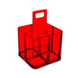Porta Talheres MOD 12 x 12 x 11 cm Vermelho - Coza - Brinox