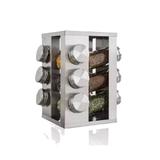 Porta Tempero Condimento Giratorio Inox 12 Potes De Vidro - Blue imports
