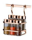 Porta Temperos/ Condimentos Rosé Gold 7 peças Cozinha Future