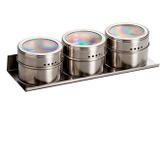 Porta Temperos E Condimentos Magnético Em Inox Com 3 Peças Pt-03 - House4