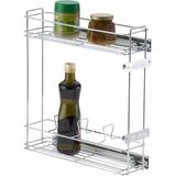 Porta Temperos Óleo Lateral Armário Corrediças Aço Cromado - Zanline